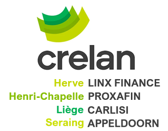 Crelan — agences de Herve (Linx Finance), Henri-Chapelle (Proxafin), Liège (Carlisi) et Seraing (Appeldoorn)